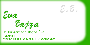 eva bajza business card